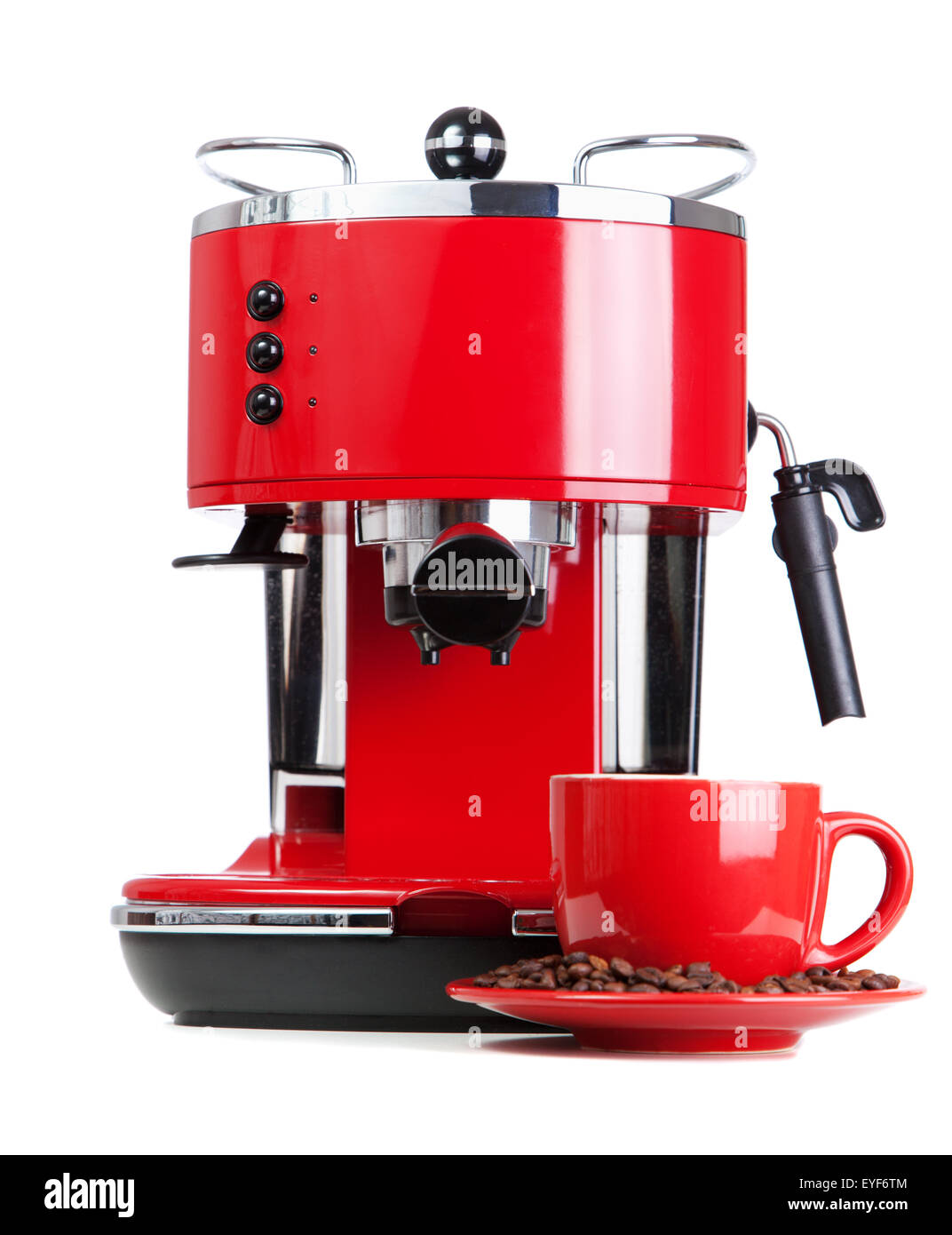 Red coffee machine Stock Photo Alamy