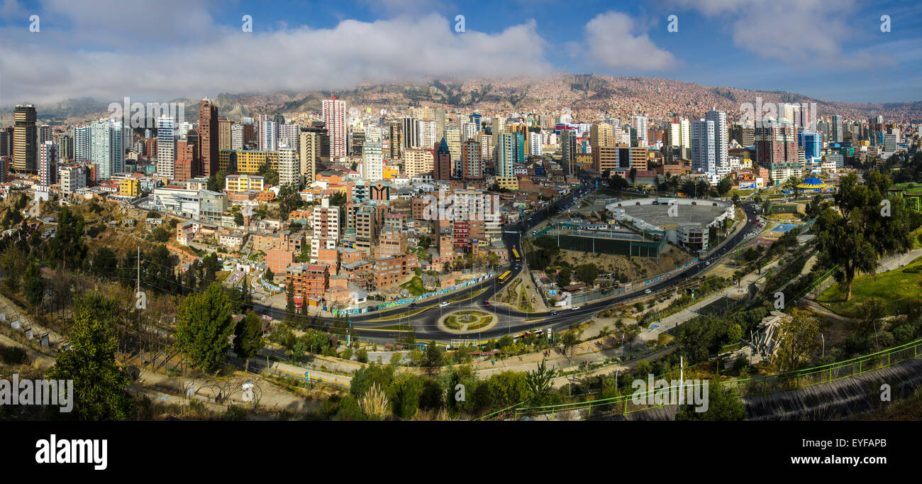 A modern and fresh view of La Paz, Bolivia Stock Photo Alamy