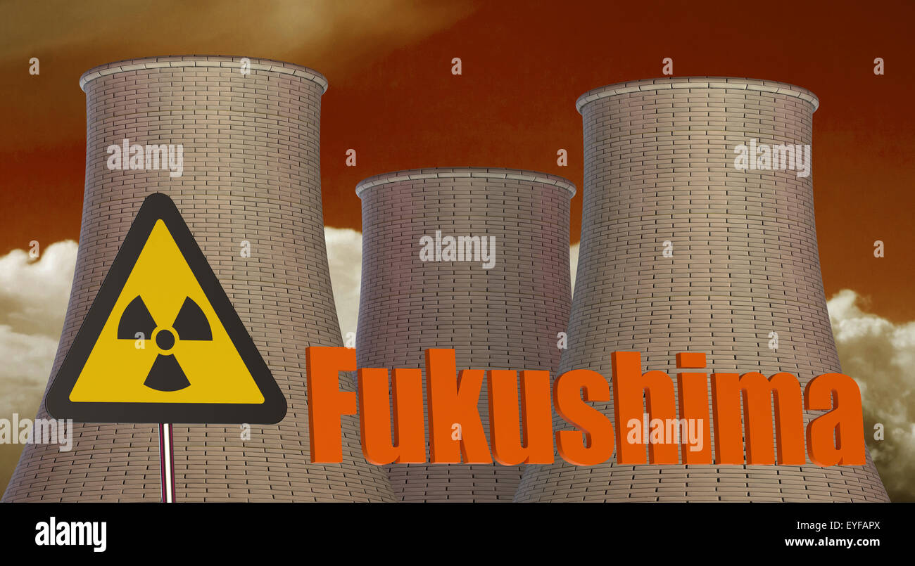 Fukushima Radiation area concept isolated on white background Stock Photo