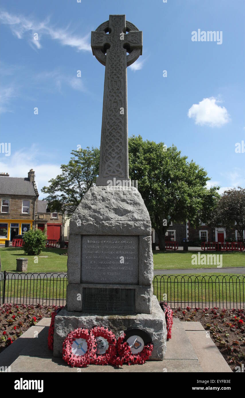 War memorial Earlston Scotland  July 2015 Stock Photo