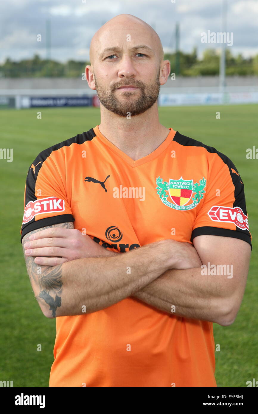 Nantwich, Cheshire, UK. 28th July, 2015. Nantwich Town player photos - Phil Parkinson, Manager. Credit:  SJN/Alamy Live News Stock Photo