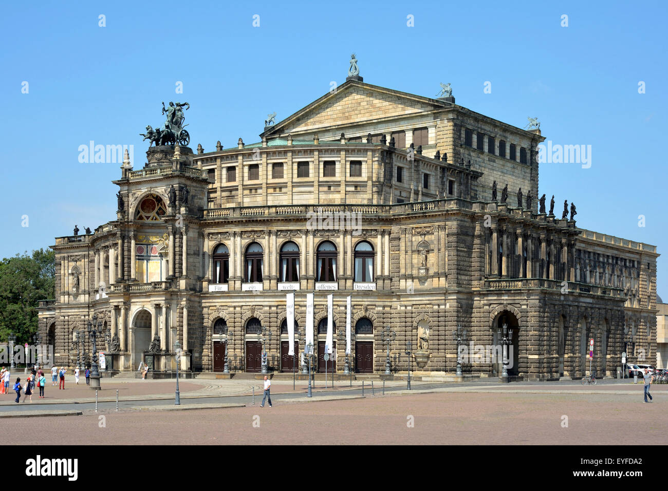 Opera House Semperoper on the Theatre Square in Dresden. Stock Photo
