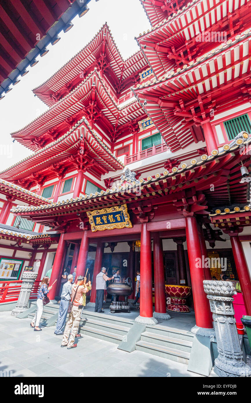 Buddha Tooth Relic Temple and Museum in Singapore's Chinatown district. Stock Photo