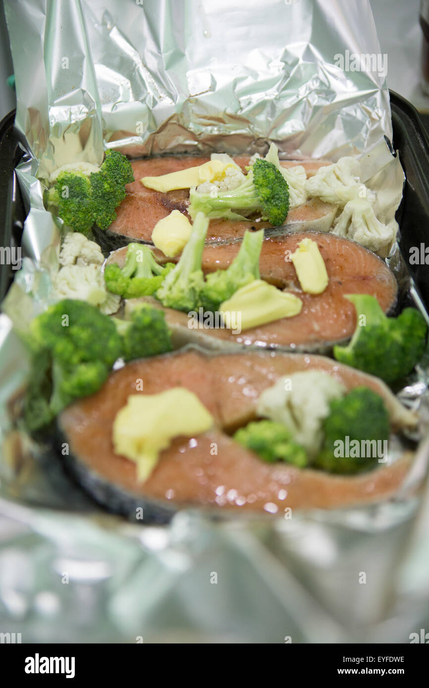 Fresh fish for a healthy lifestyle Stock Photo