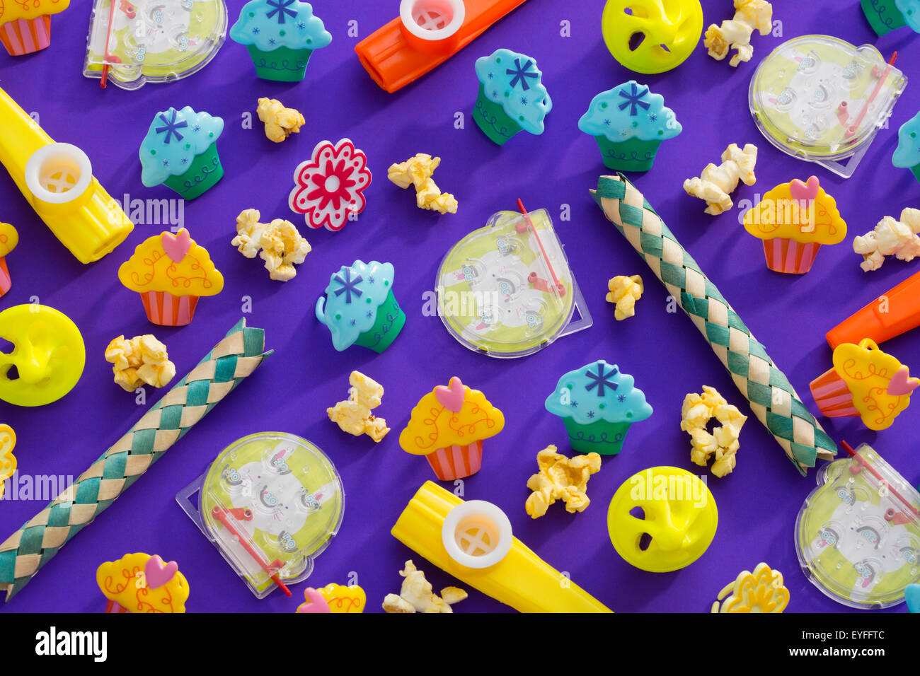 Variation of plastic toys Stock Photo