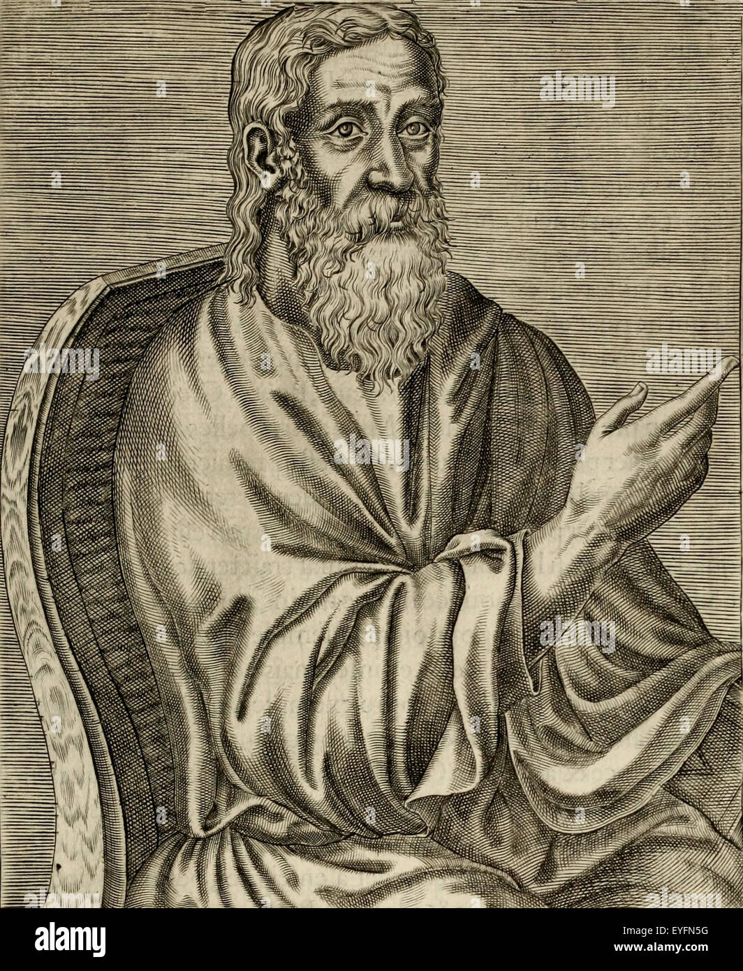 Clement of Alexandria (c. 150 - c. 215) Titus Flavius Clemens   Church Father Stock Photo