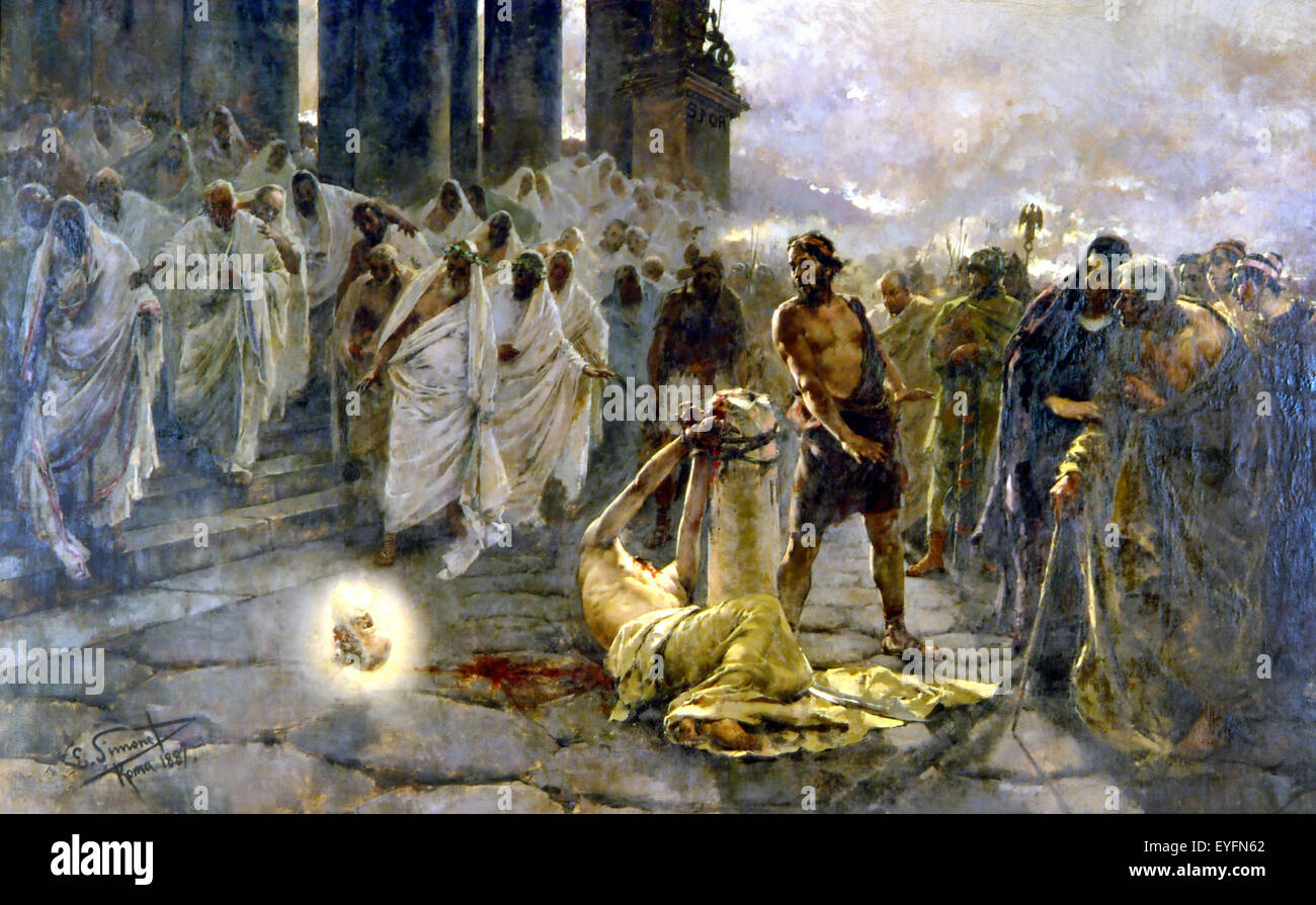 Beheading of Saint Paul   Enrique Simonet   1887 Stock Photo