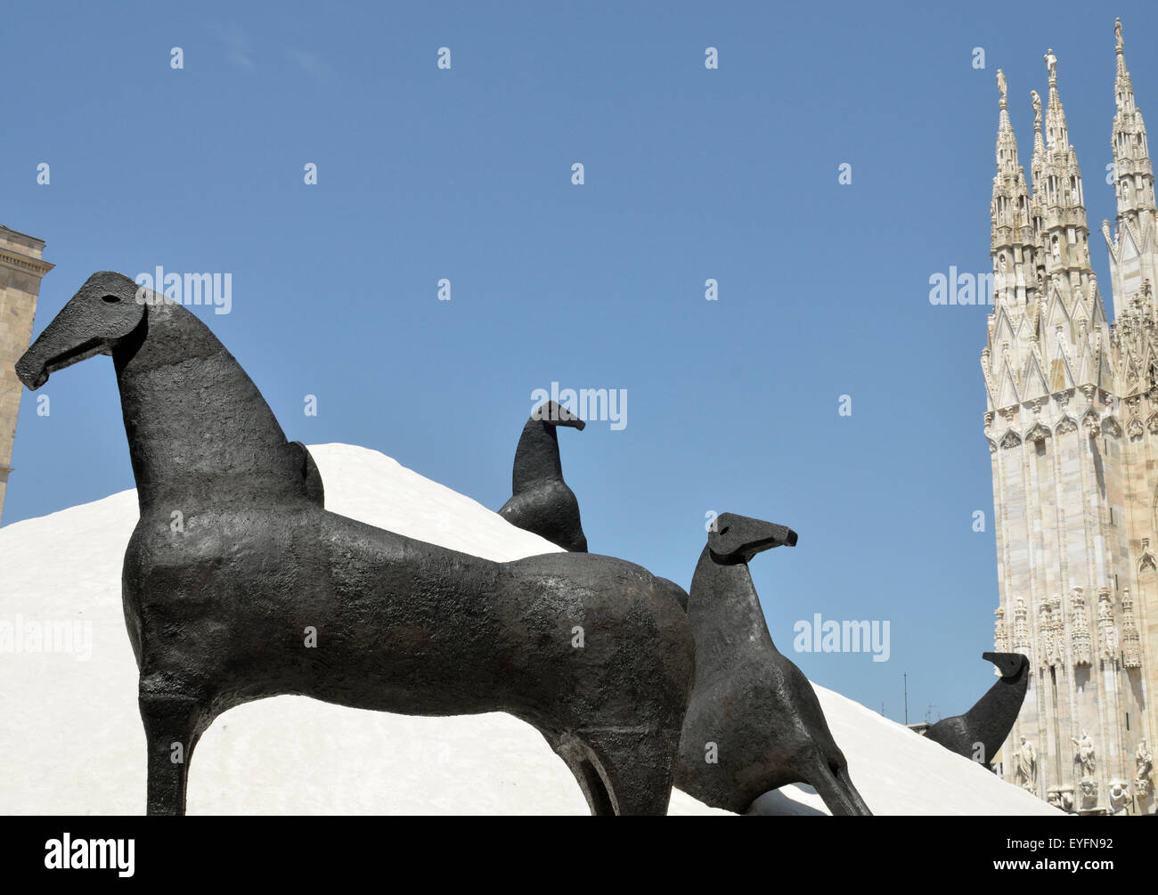 Bronze Horses, Installation, Courtyard Of Palazzo Reale, ( Royal Palace