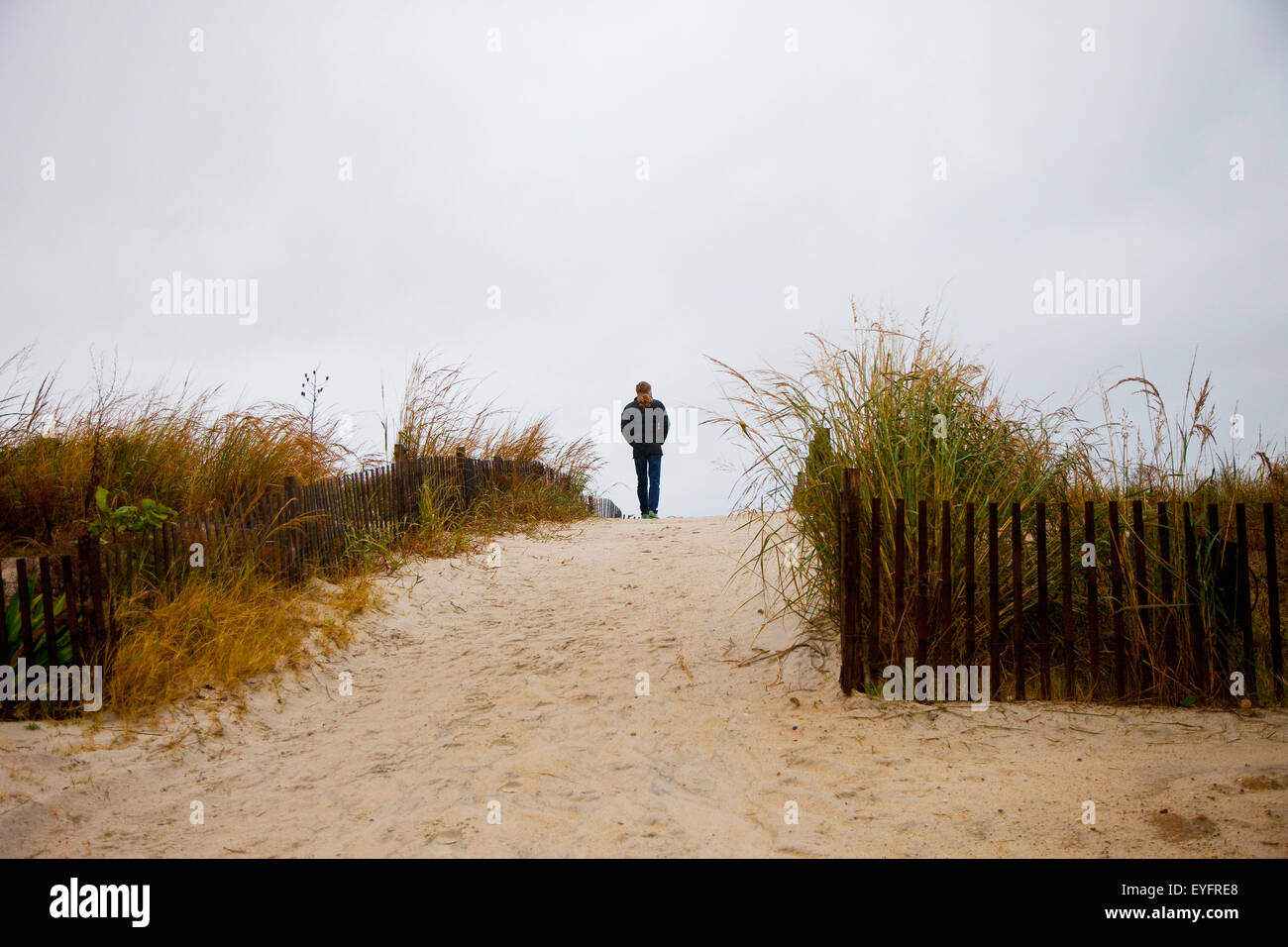 Rear view of male walker hi-res stock photography and images - Alamy