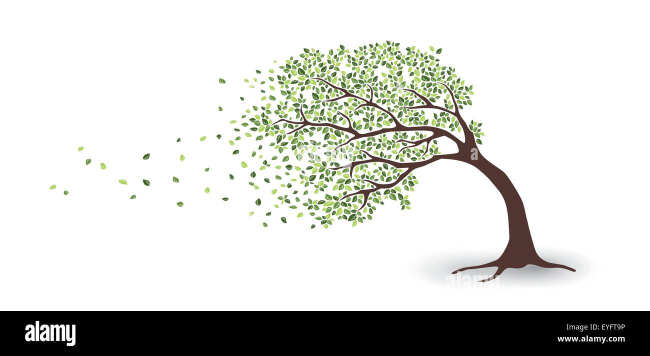 Tree in storm Stock Vector Image & Art Alamy