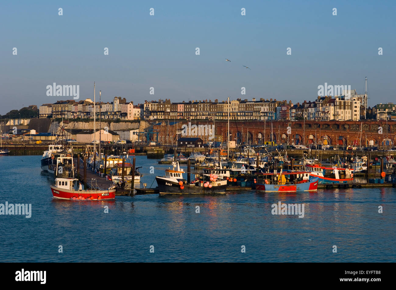 Fishing boats at The Royal Harbour and marina; Ramsgate, Kent, England Stock Photo Alamy