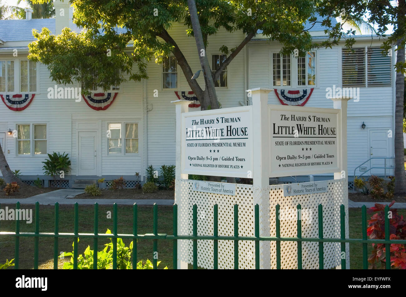 USA, Florida Keys, The Harry S Truman Little White House Presidential Museum; Key West Stock Photo