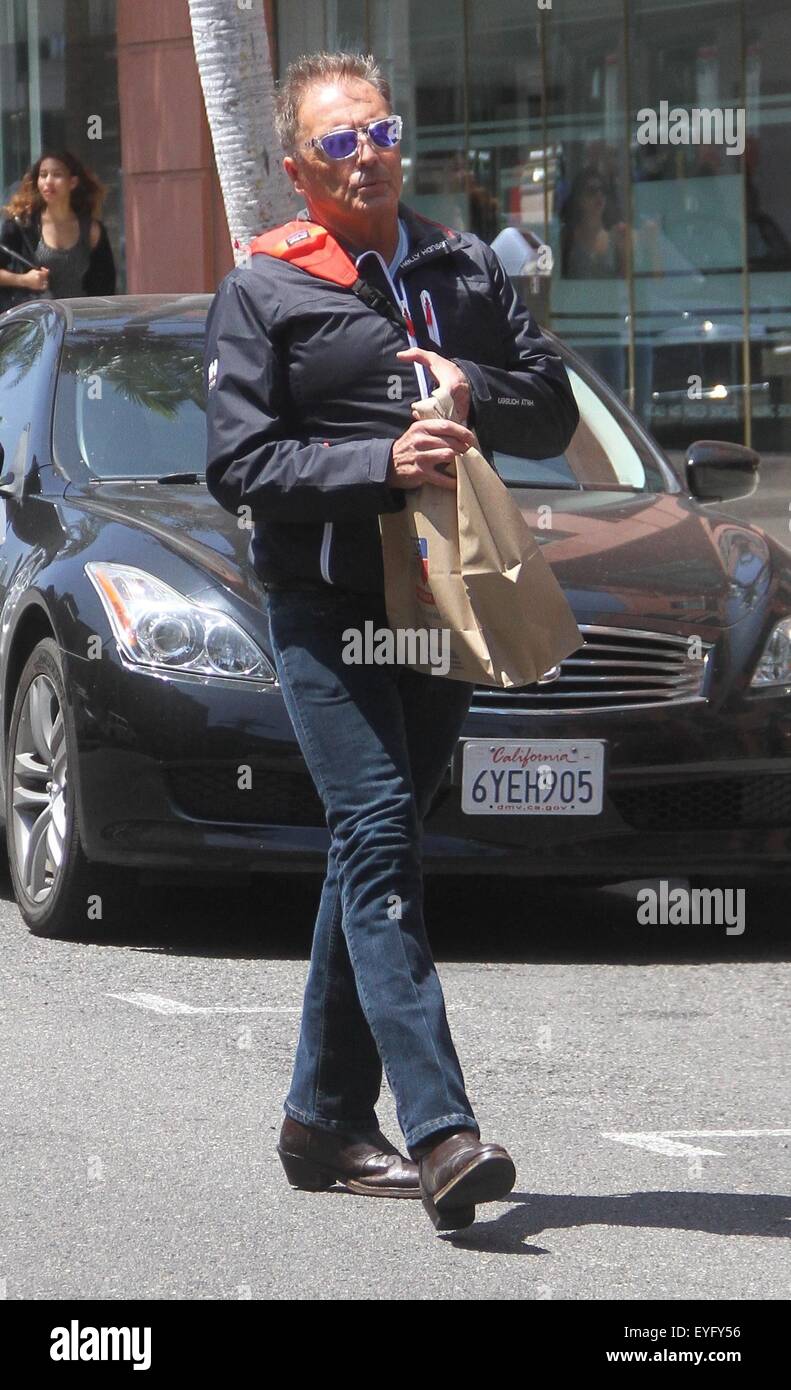 Armand Assante shopping in Beverly Hills  Featuring: Armand Assante Where: Los Angeles, California, United States When: 27 May 2015 C Stock Photo