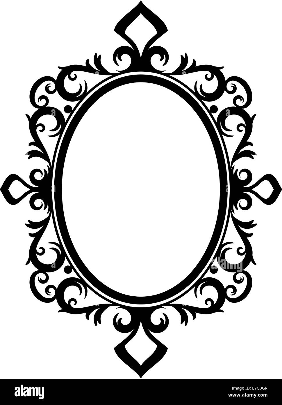 Decorative frame. Silhouette on a white background Stock Photo - Alamy