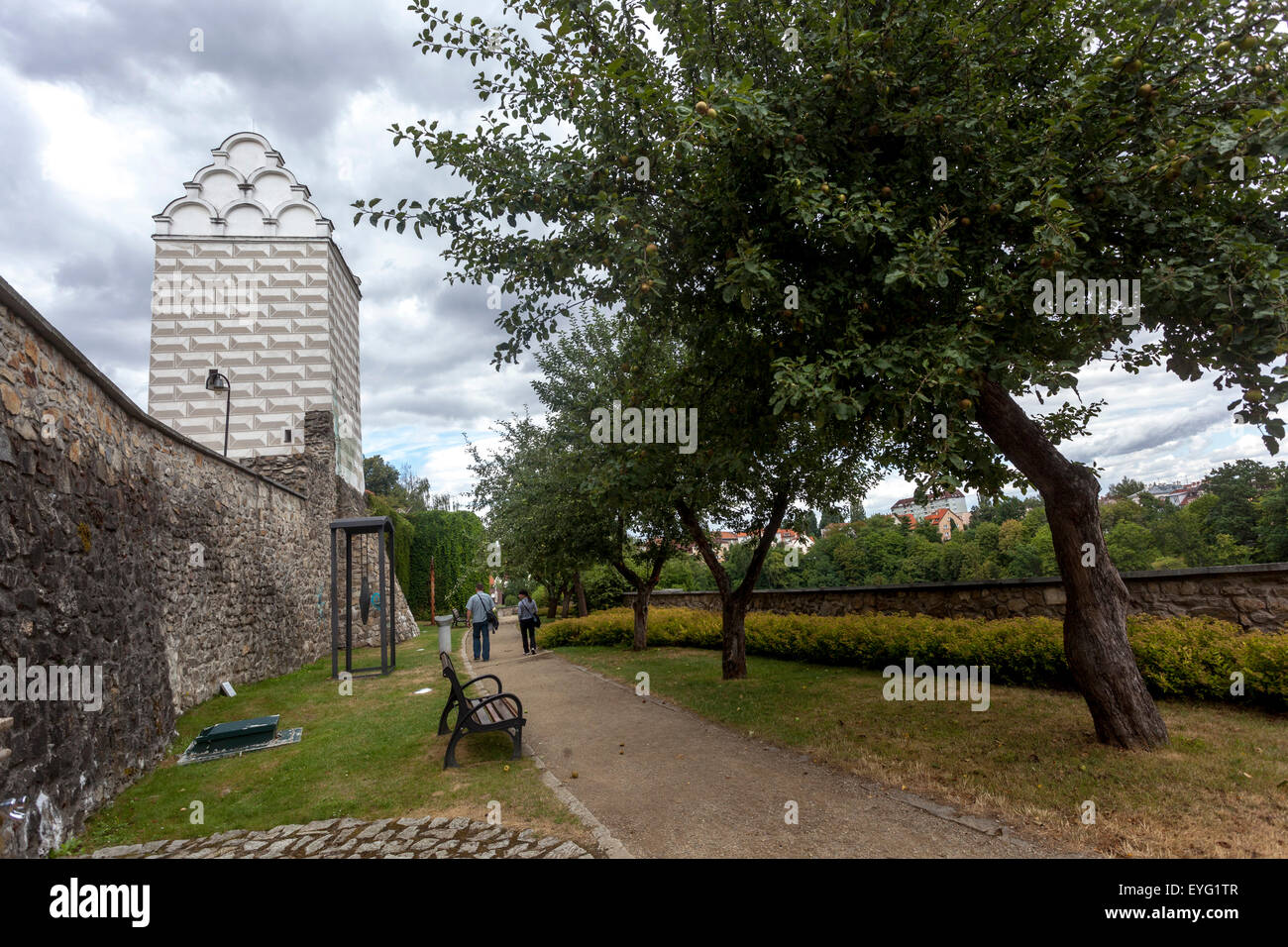 Water tower Tabor  - the city of  Hussites, South Bohemia, Czech Republic Stock Photo