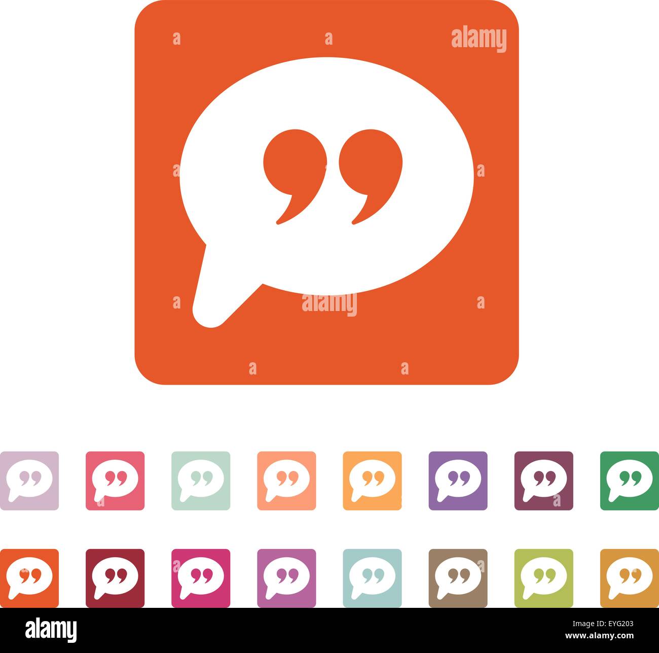 Quotation Mark Speech Bubble symbol Stock Vector Image & Art Alamy