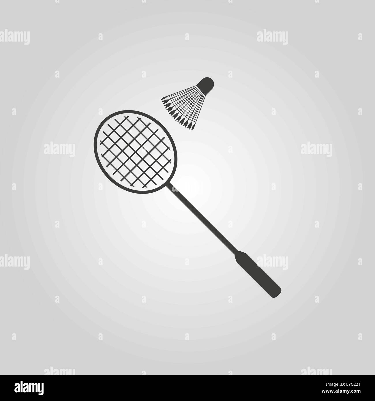 The badminton icon. Sport symbol. Flat Stock Vector
