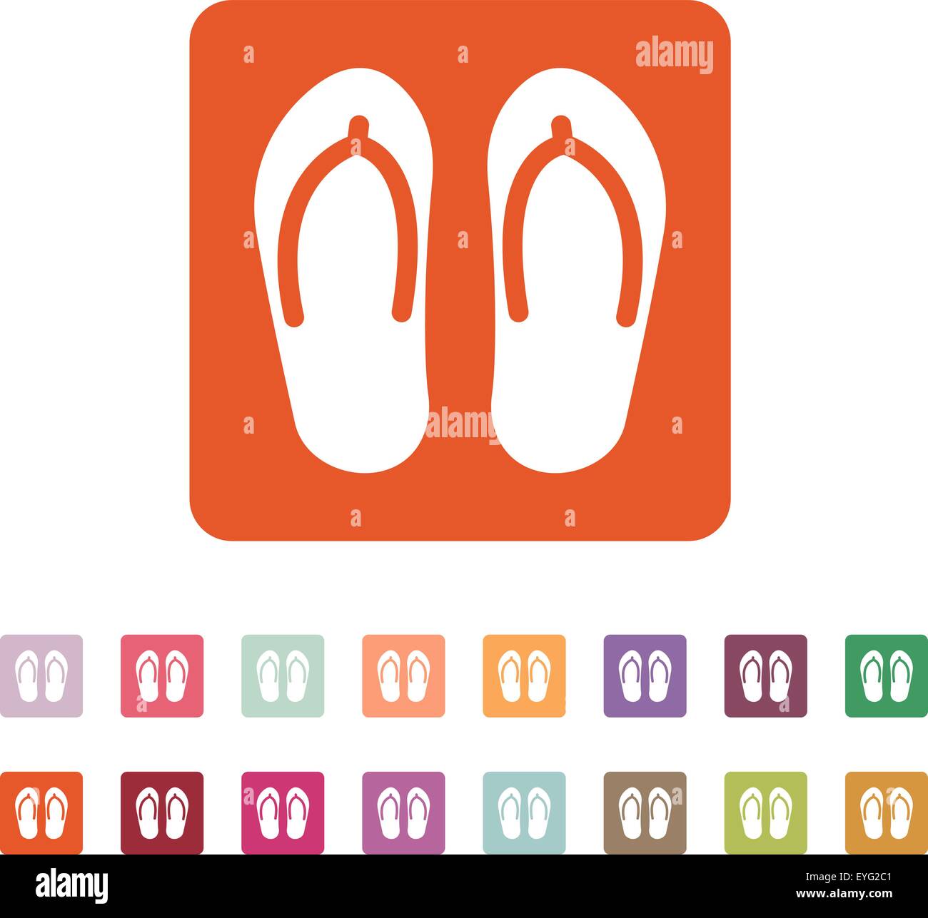 The flip flops icon. Vacation symbol. Flat Stock Vector Image & Art - Alamy