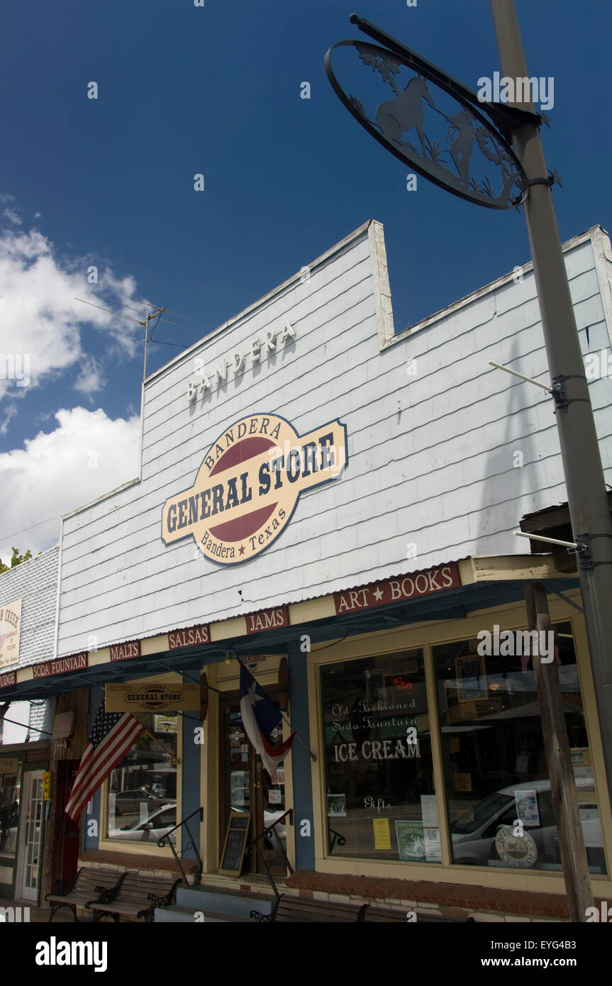 General Store In Bandera 'cowboy Capital Of The World' Is The Centre Of Texas' Dude Ranch Industry, Texas, Usa Stock Photo