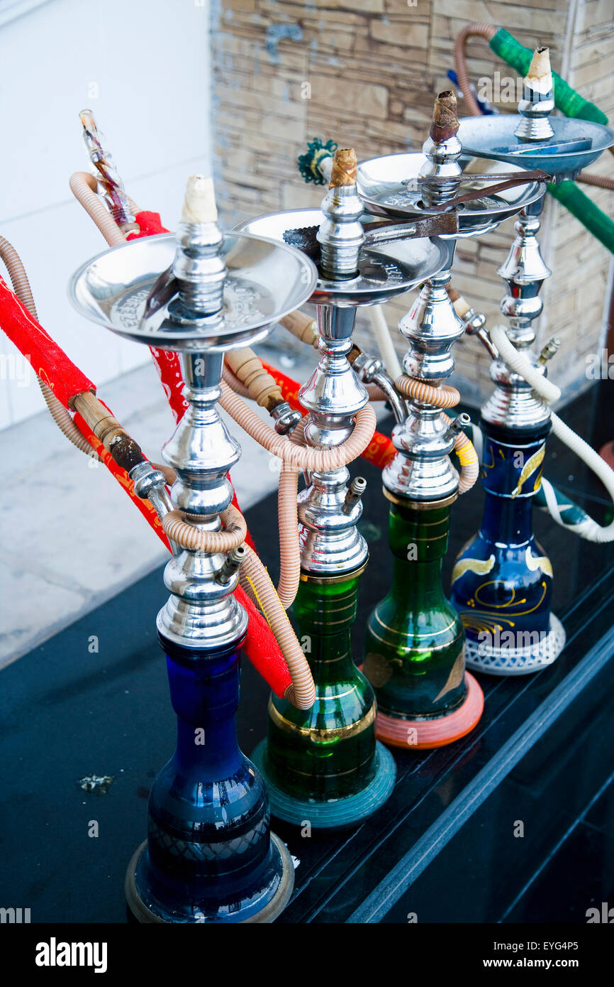 UAE, Al Raffa area of city centre; Dubai, Shop selling Hookah Pipes in