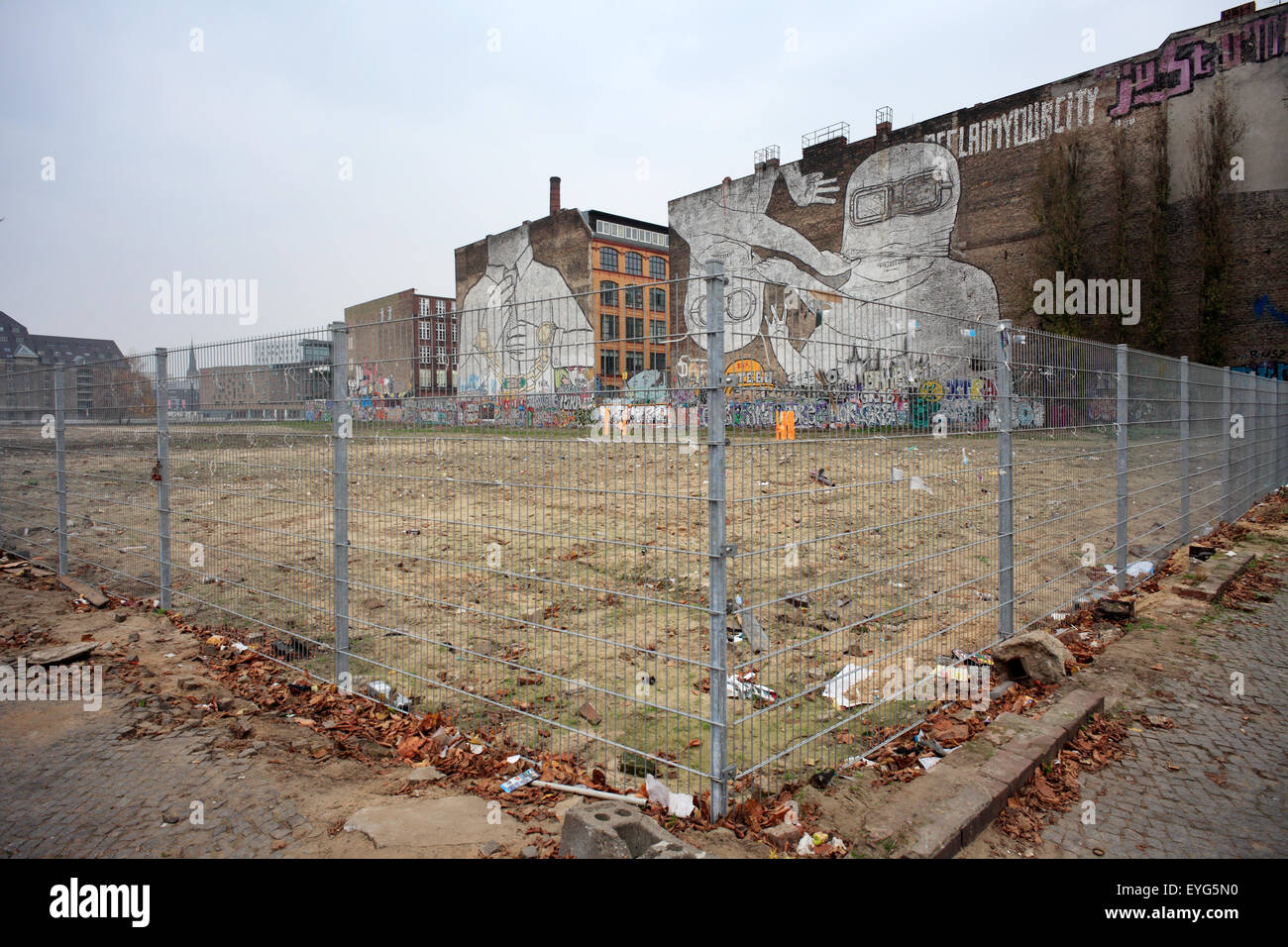 Berlin, Germany, vacated land in the Silesian street corner