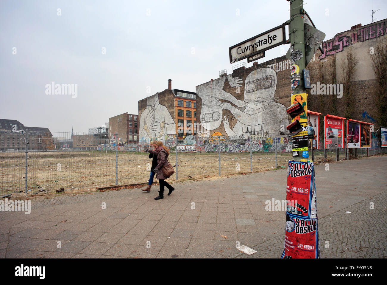 Berlin, Germany, vacated land in the Silesian street corner