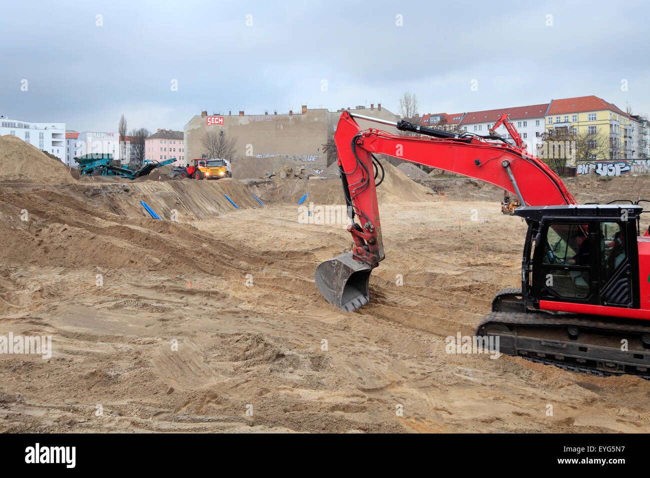 Berlin, Germany, construction work on a Fabrikgelaende Stock Photo Alamy