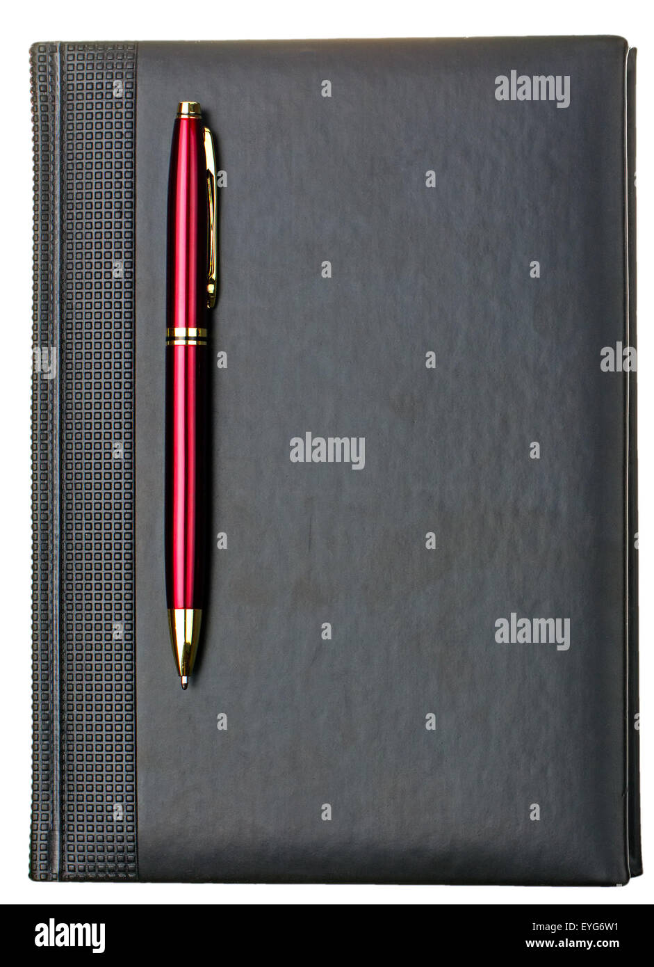 the notebook and pen isolated on white background Stock Photo - Alamy