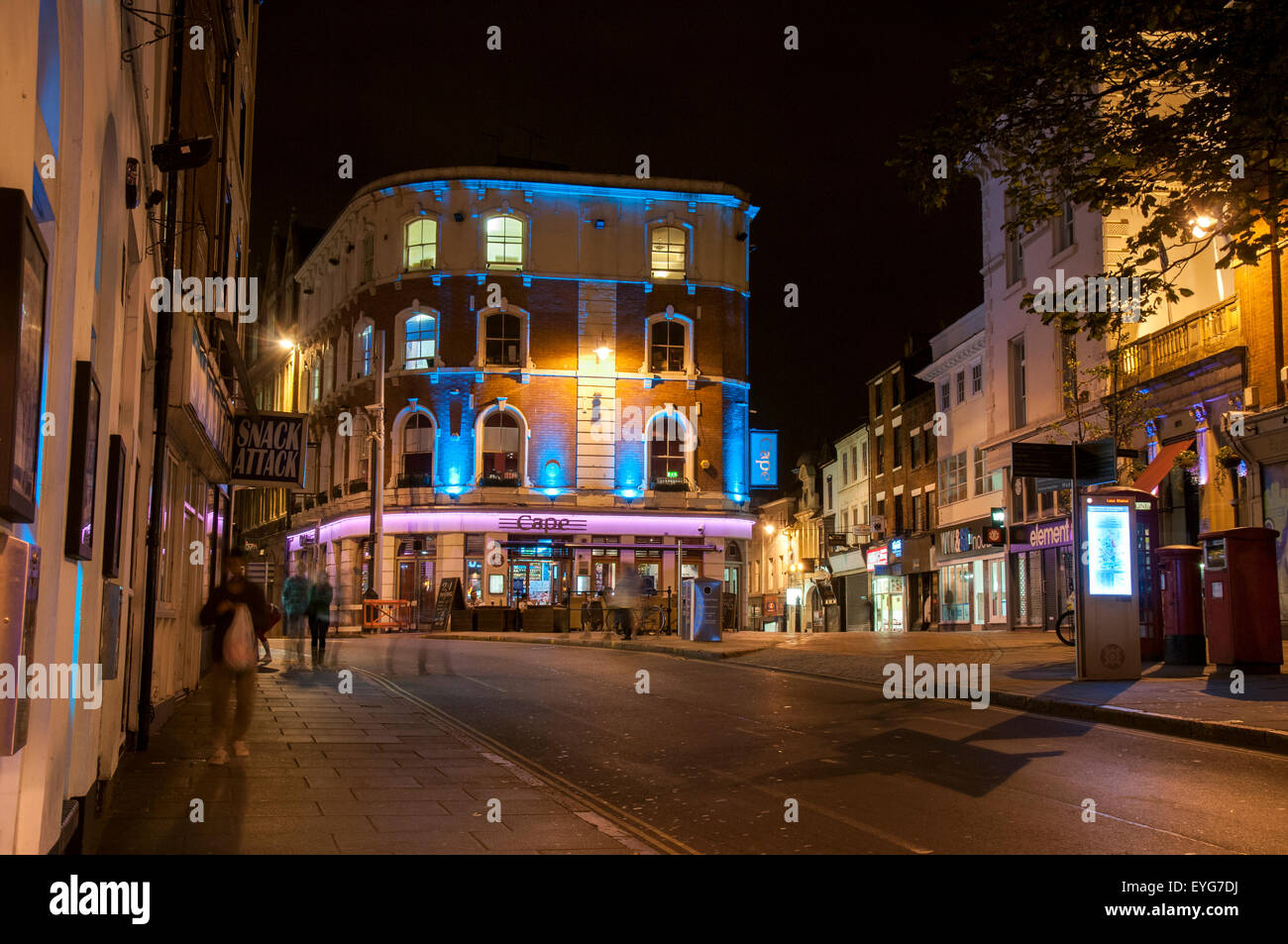 Hockley at night, Nottingham City Centre England UK Stock Photo Alamy