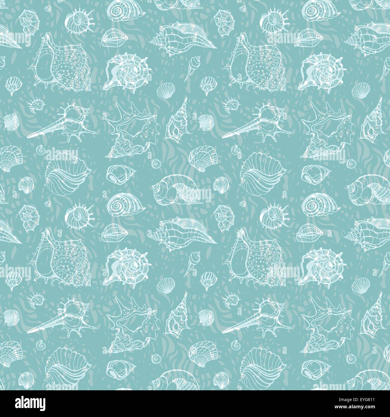 Seamless pattern of Sea shells Stock Vector Image & Art - Alamy