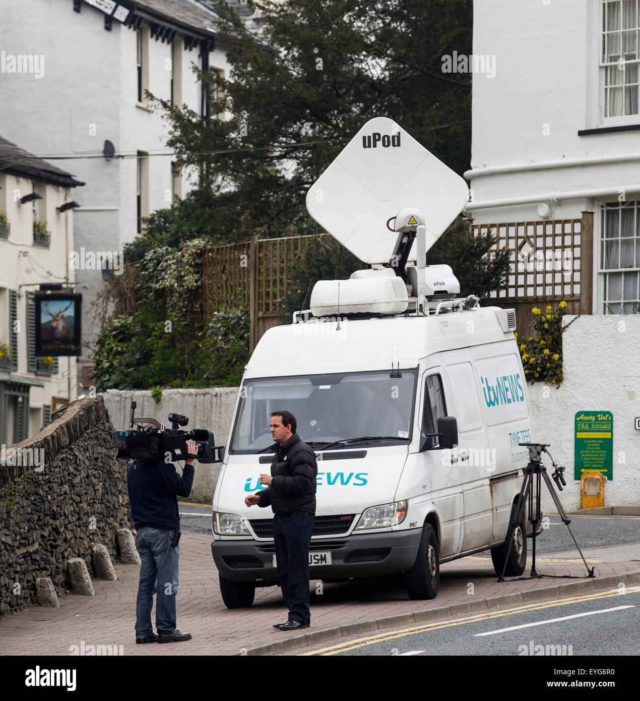 ITV News border live broadcast broadcasting Stock Photo