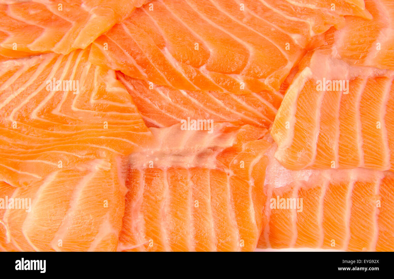 Background of salmon steak red fish Stock Photo - Alamy
