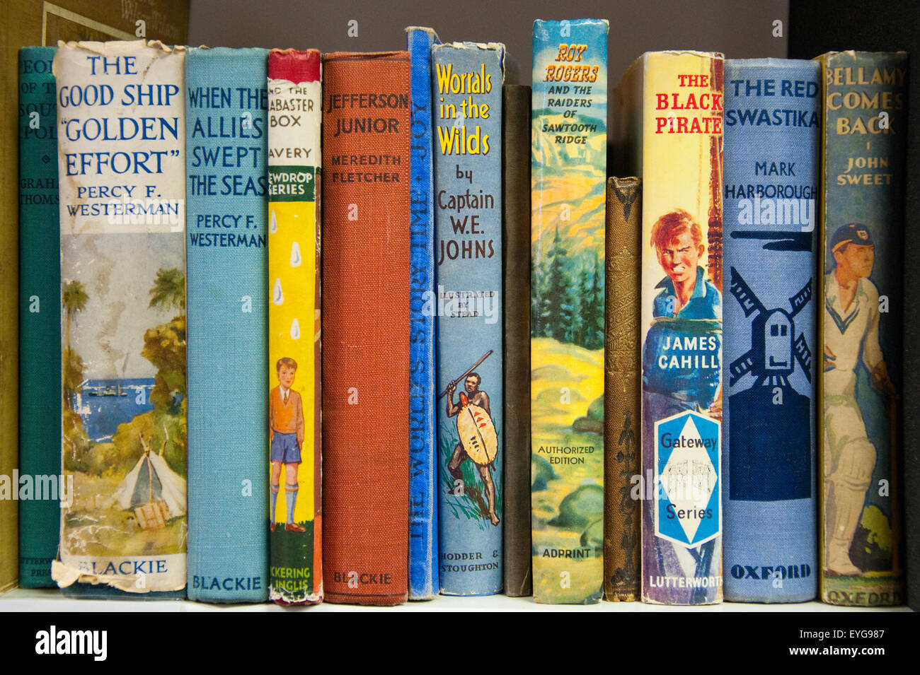 Shelf Of Vintage Childrens Books Stock Photo 85795703 Alamy