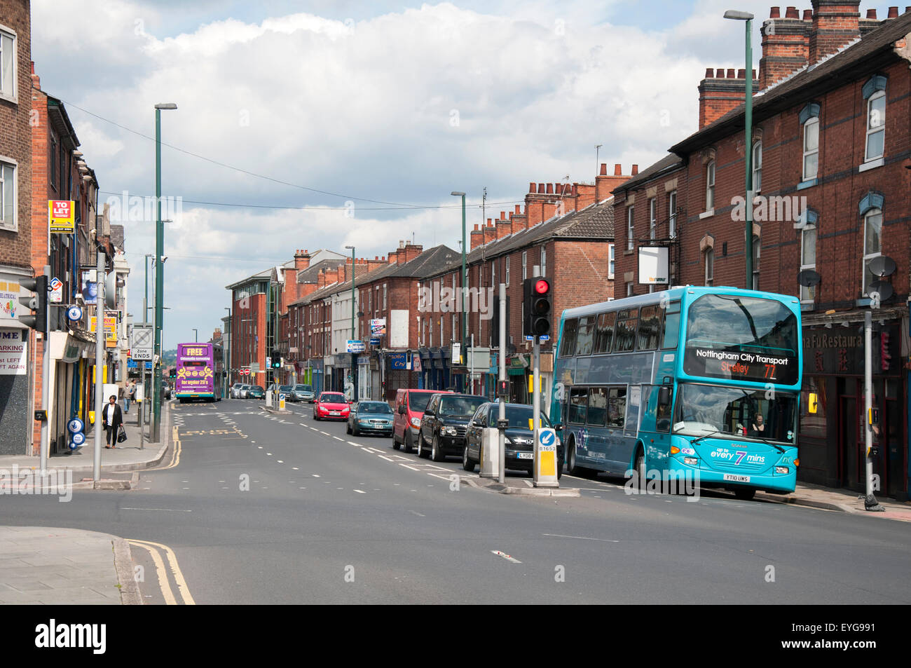 Alfreton Road in Nottingham City, Nottinghamshire England UK Stock