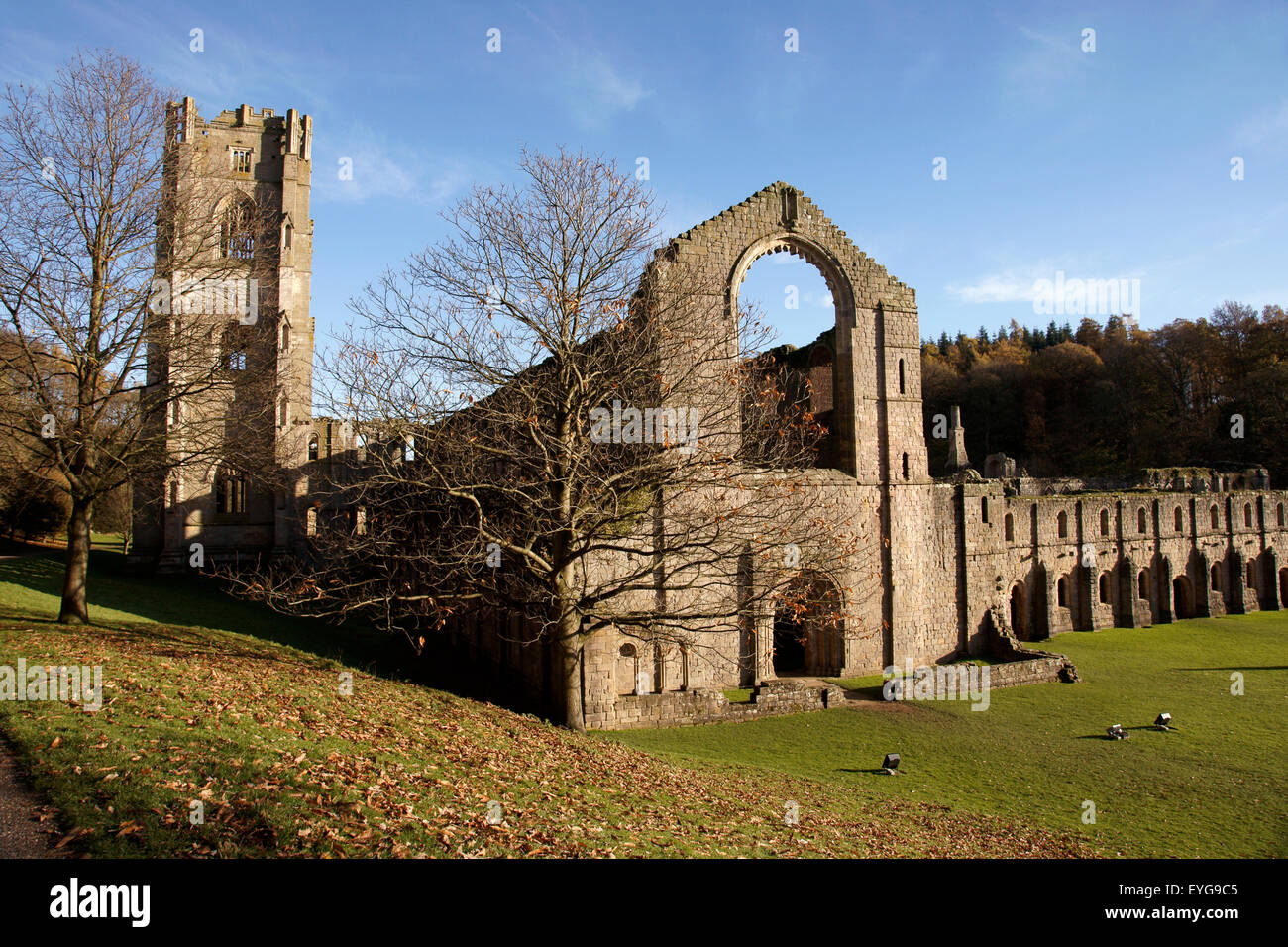 Fountains Abbey, near Ripon; Yorkshire, England Stock Photo Alamy