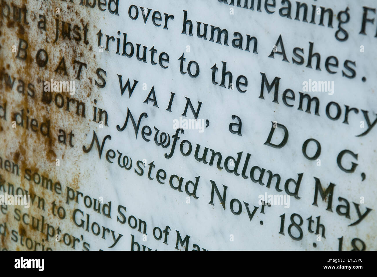 Monument to Lord Byron's dog Boatswain, at Newstead Abbey in