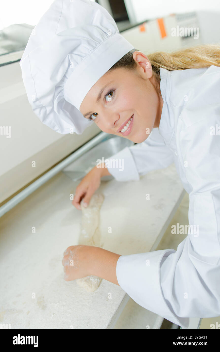 Female baker Stock Photo
