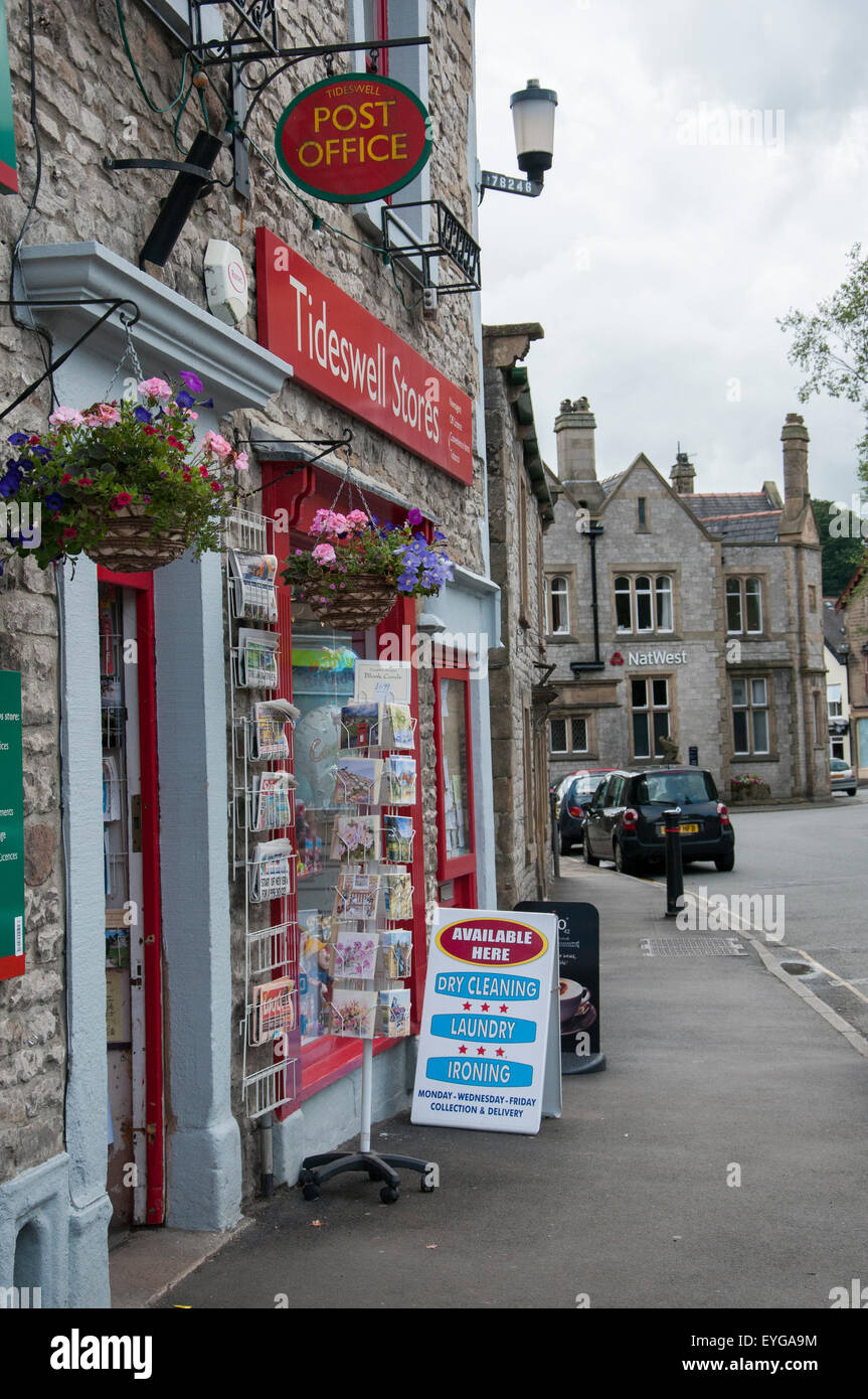 The village shop in Tideswell, Peak District Derbyshire England UK Stock Photo