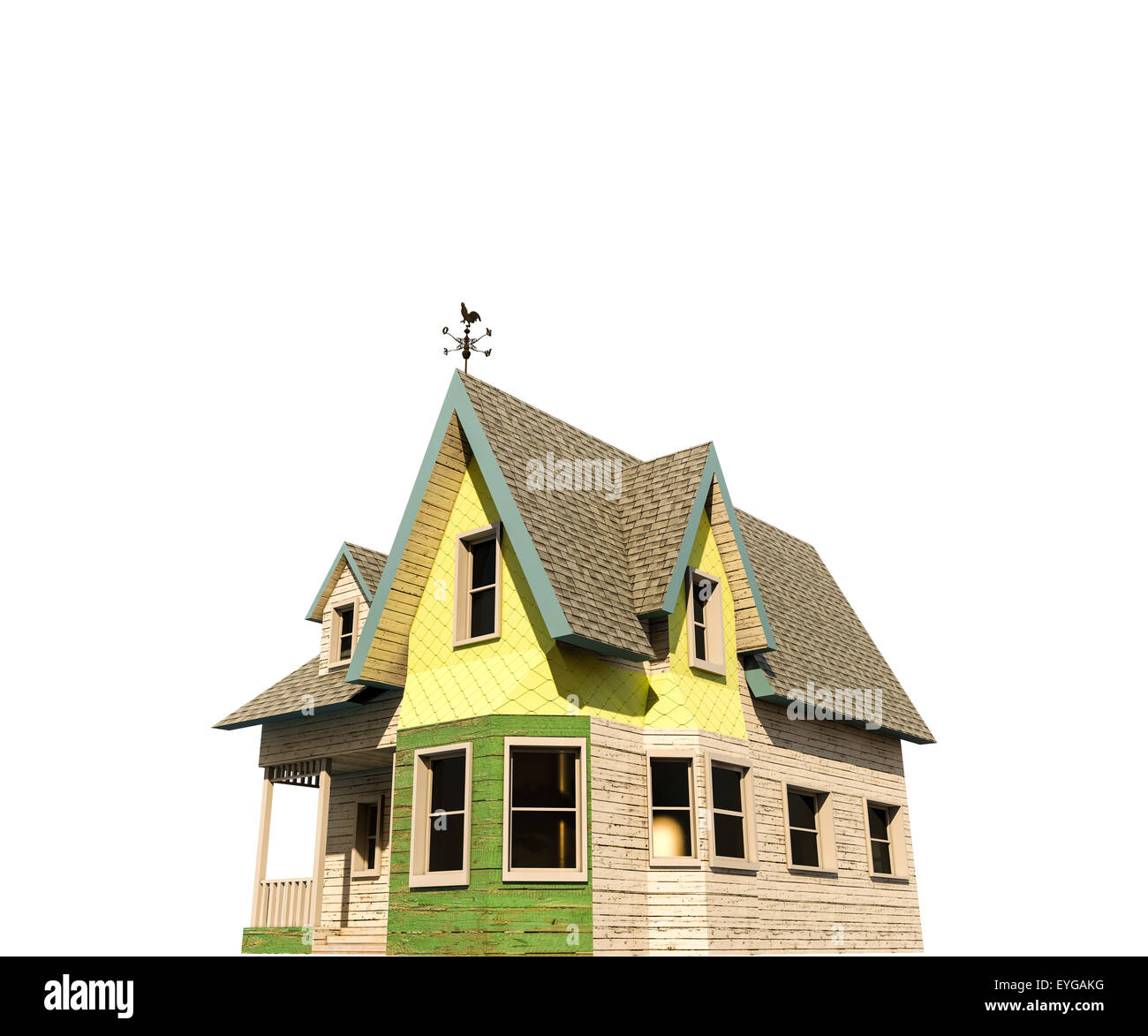 wooden victorian house style isolated on white background Stock Photo ...