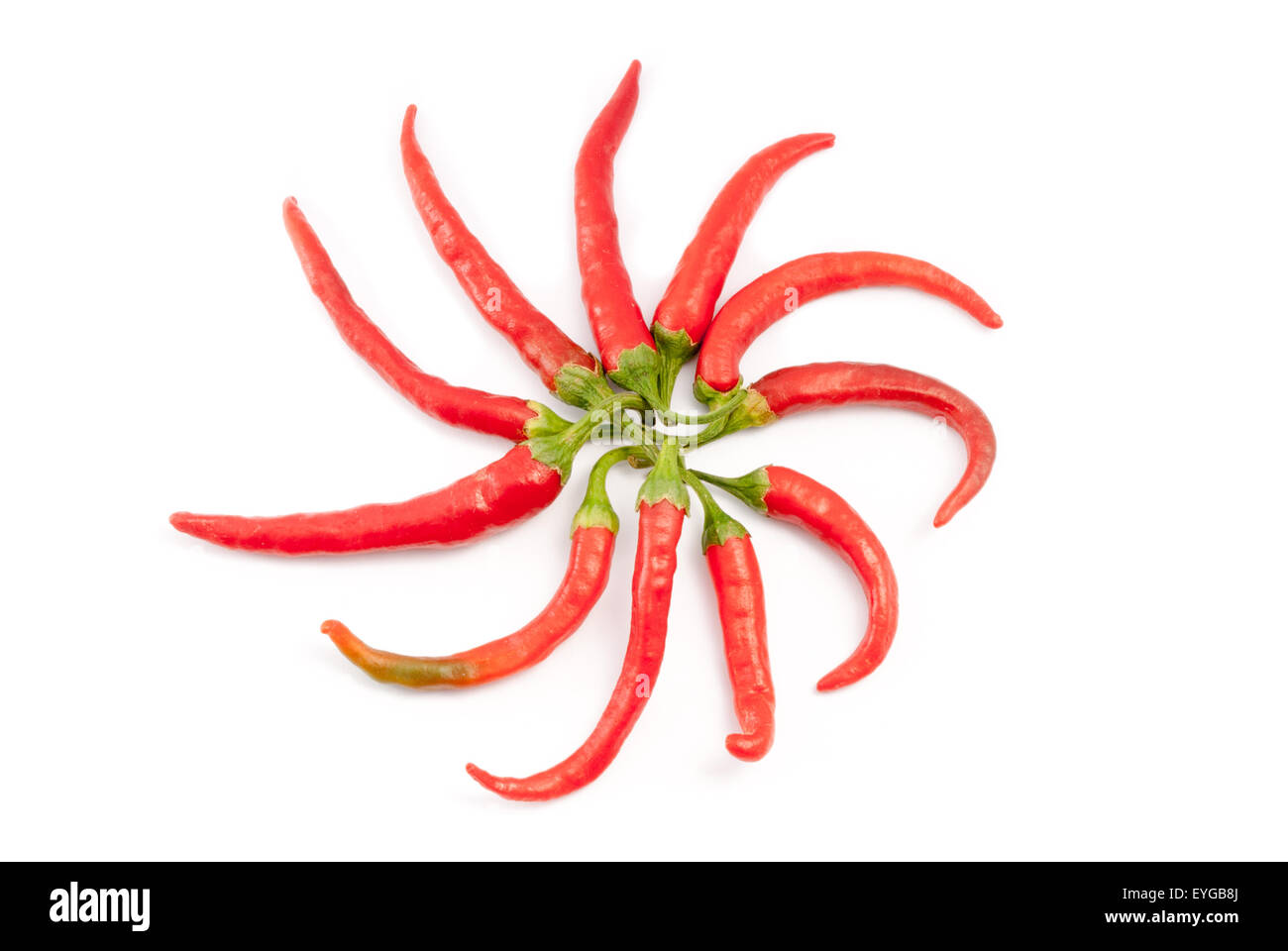 Red chili peppers isolated on white background Stock Photo - Alamy