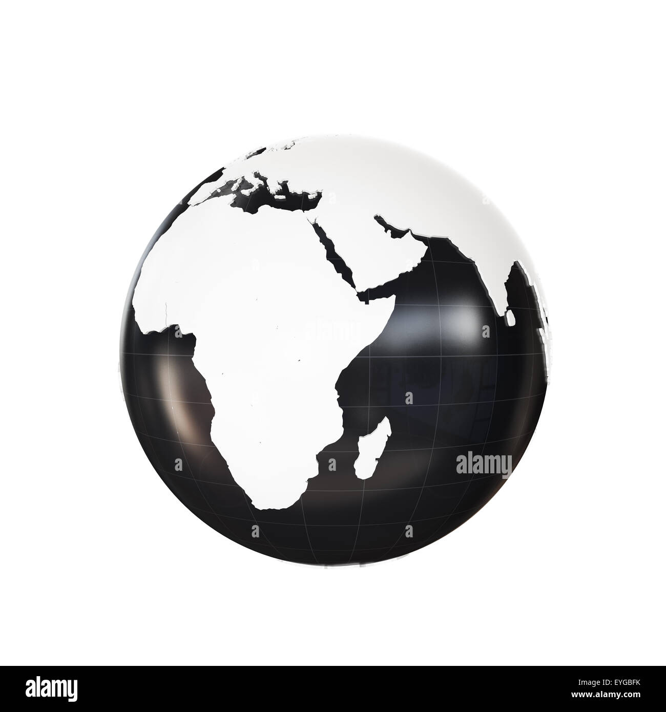 Globe 3D Geopolitical Extruded isolated on white background Stock Photo ...