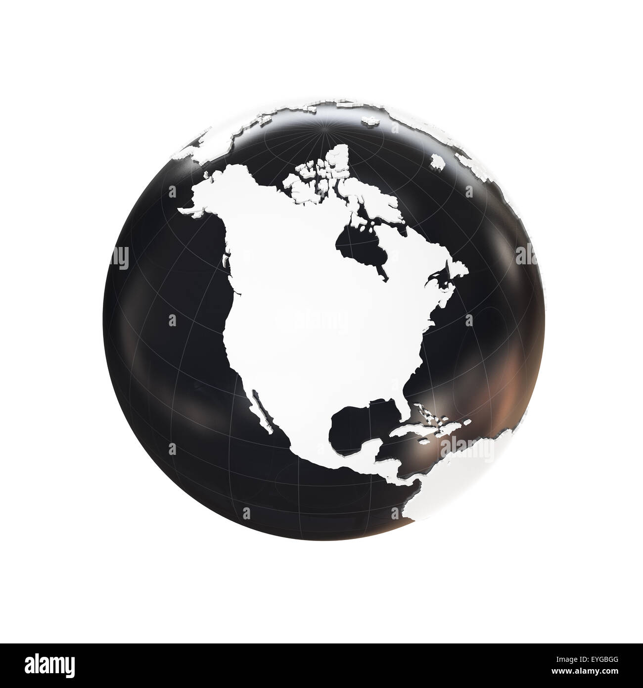 Globe 3D Geopolitical Extruded isolated on white background Stock Photo ...