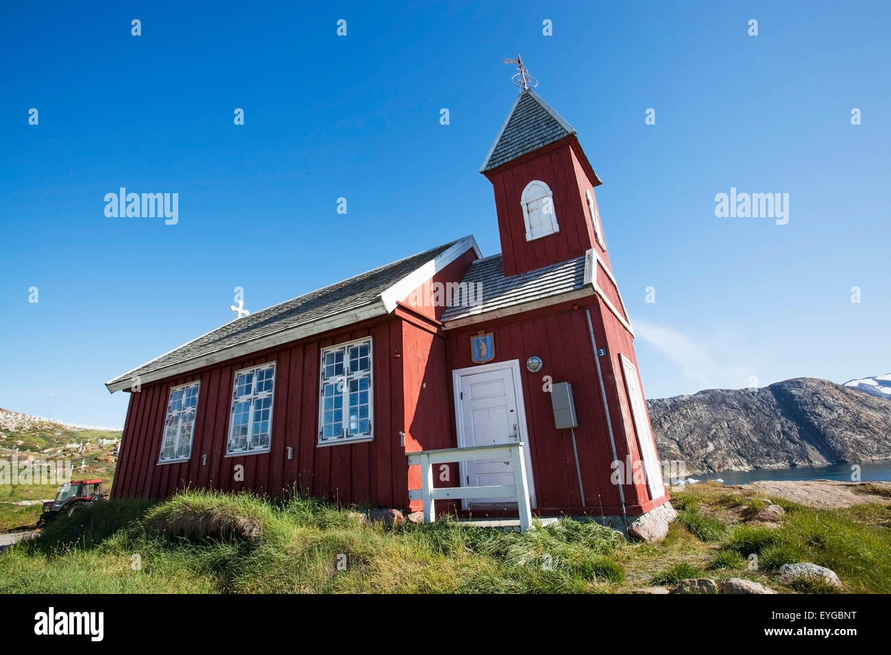 Denmark, Greenland, Church; Upernarvik Stock Photo