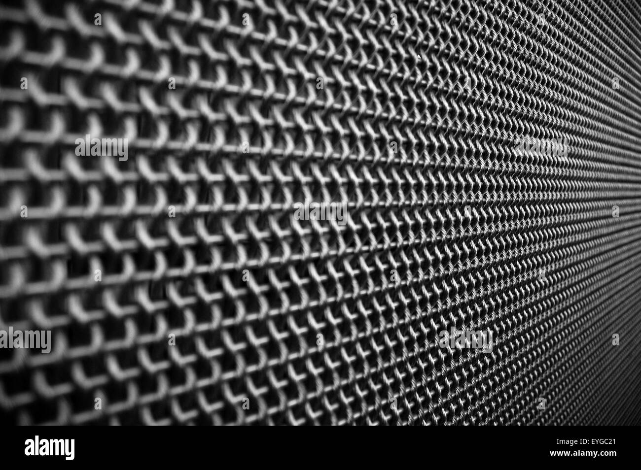 a wire mesh used as a wall Stock Photo