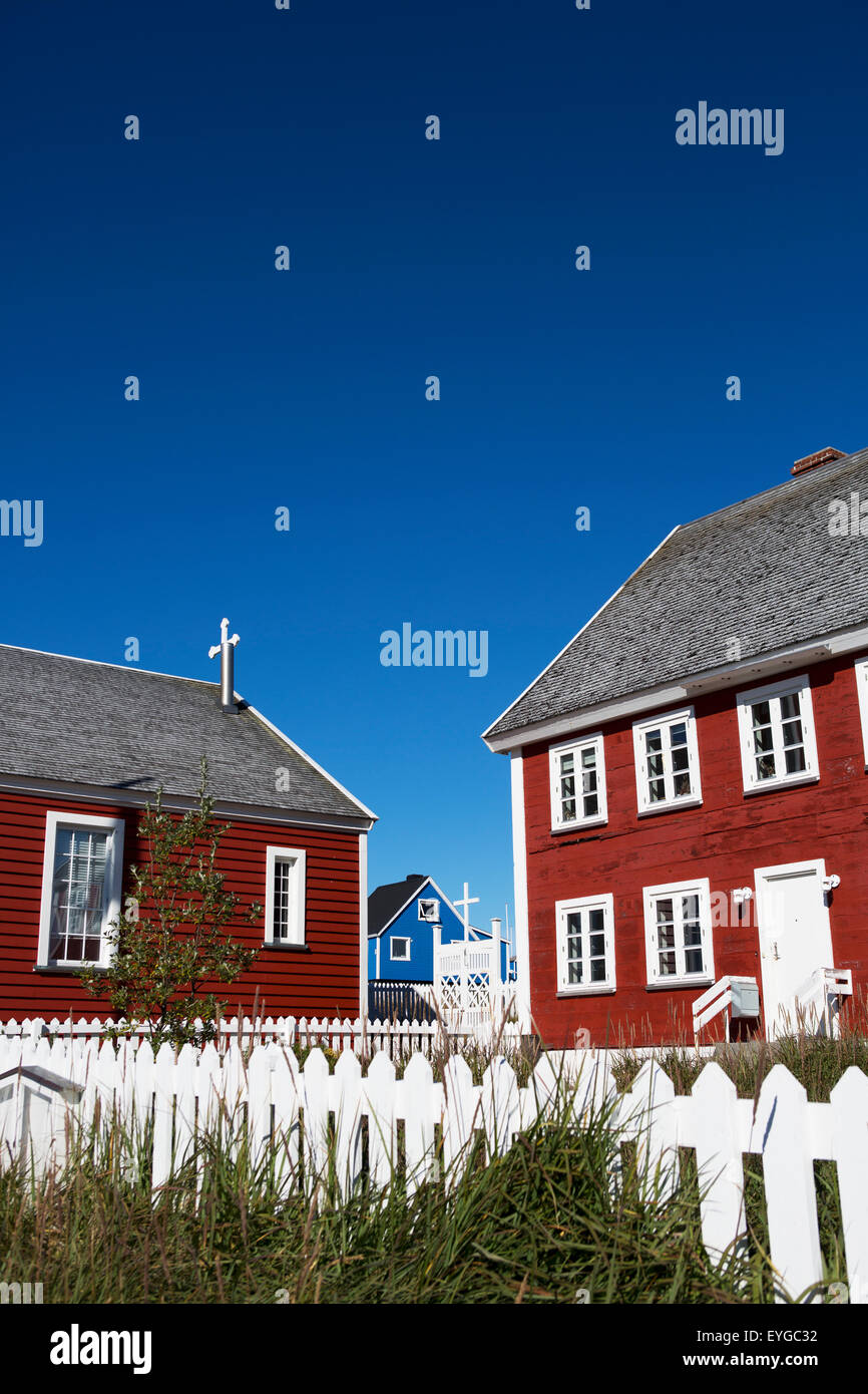 Greenland, Lutheran mission house; Old Nuuk Stock Photo