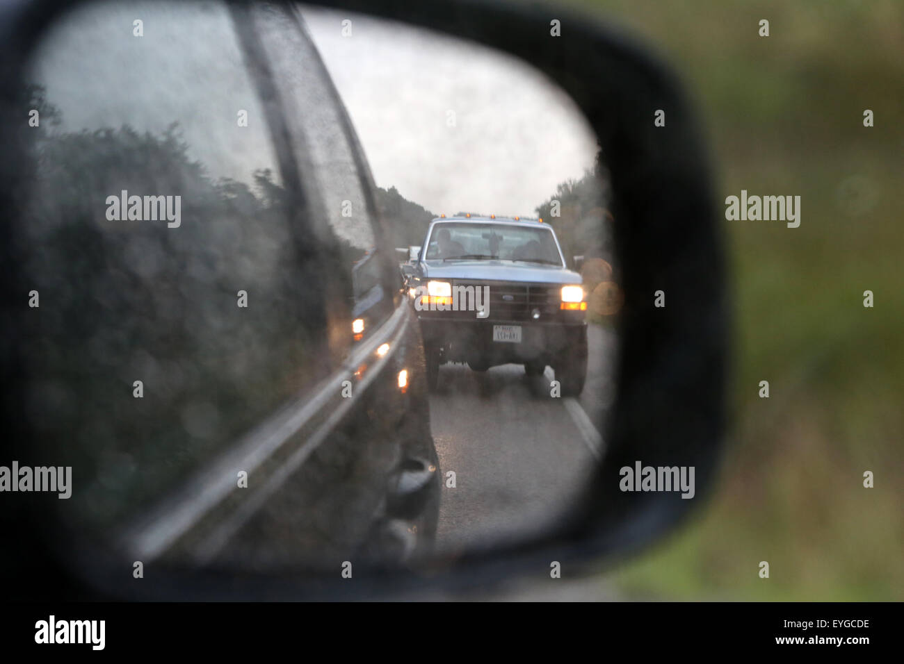 Charlotte, United States, motorists pushes on the road Stock Photo