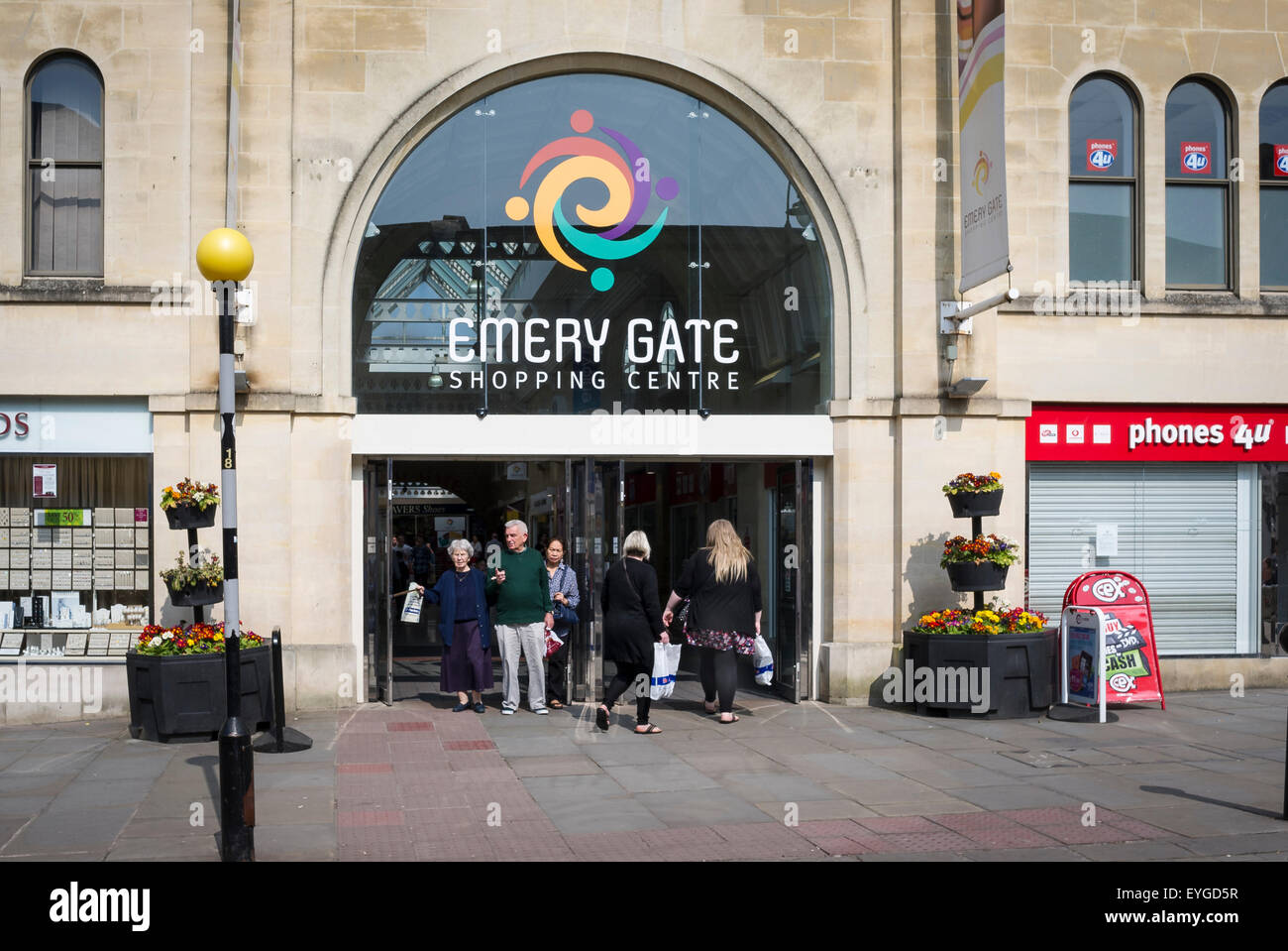 Emery Gate shopping centre entrance in Chippenham Wiltshire UK Stock