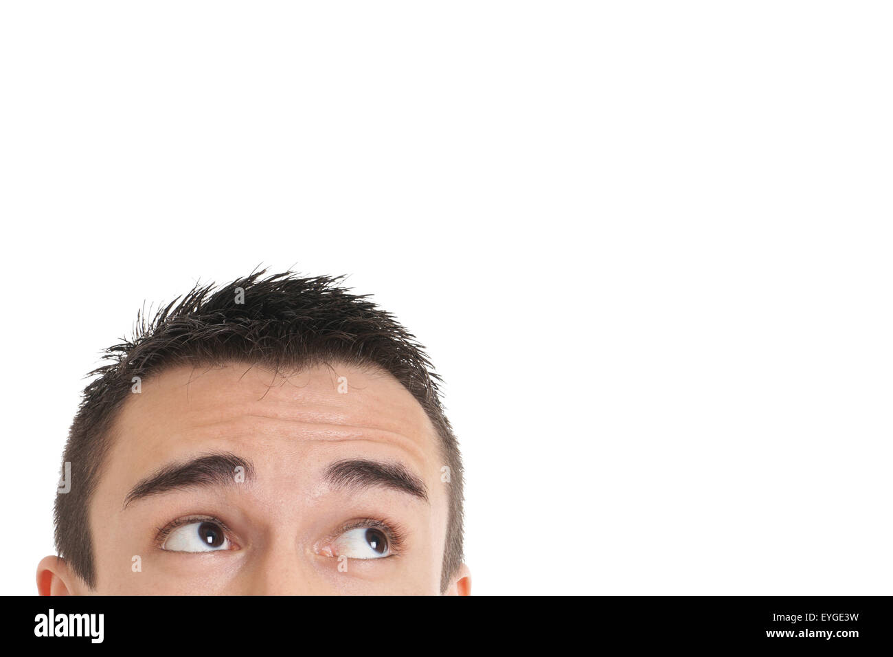 male eyes looking up Stock Photo