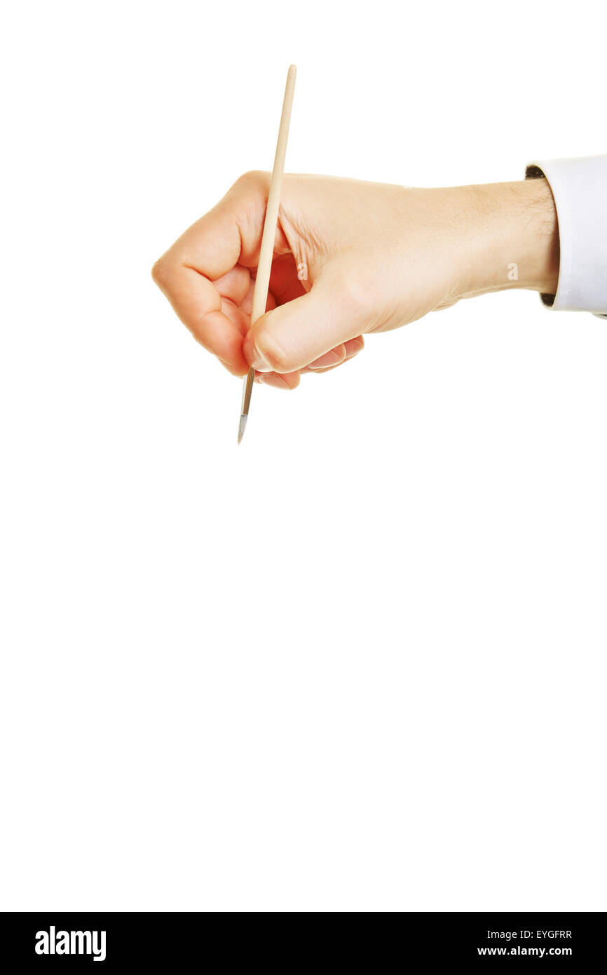 Artist hand holding brush hi-res stock photography and images - Alamy