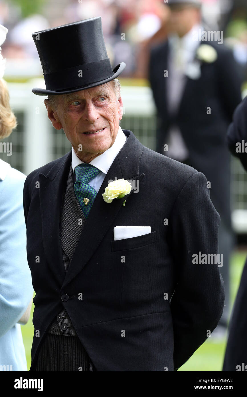 Ascot, United Kingdom, Prince Philip, husband of Queen Elizabeth II Stock Photo